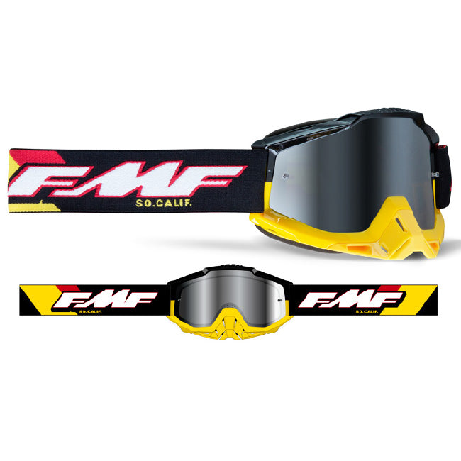 FMF POWERBOMB Goggle Speedway Red/Blk/Yel - Silver Lens